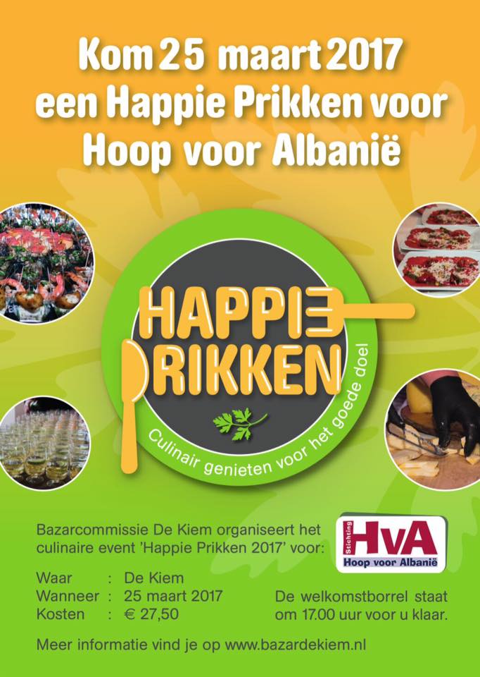 Happie Prikken voor stichting Hoop voor Albanië