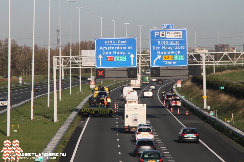 Ongeluk leidt tot file op de A4