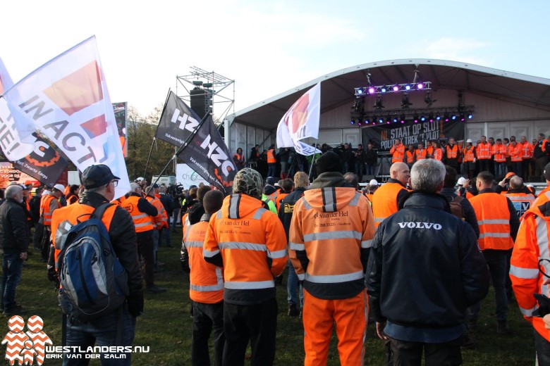 Bouwprotest overwegend ordelijk verlopen op aantal incidenten na