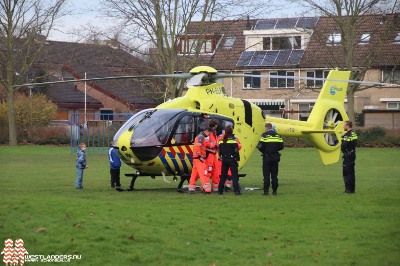 Traumahelikopter naar Reigerlaan De Lier