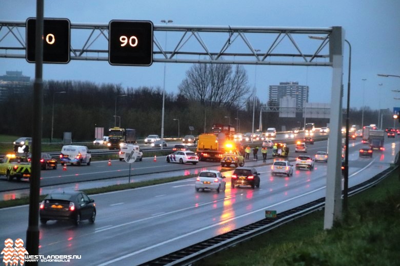 Vertraging na ongeluk op rijksweg A4