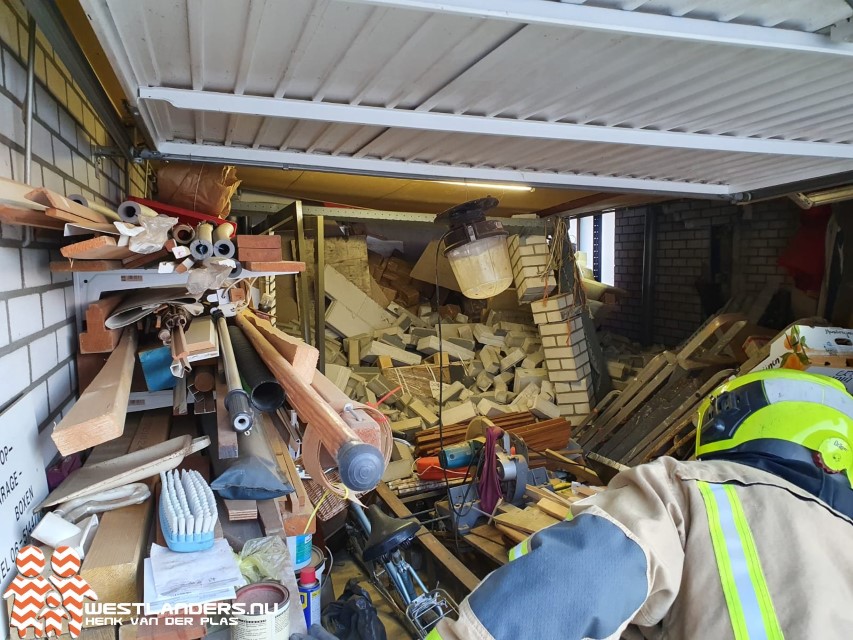 Veel materiële schade na instorten stellage