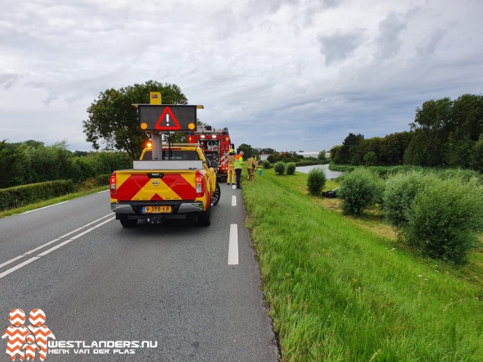 Automobilist gewond bij ongeluk Maasdijk