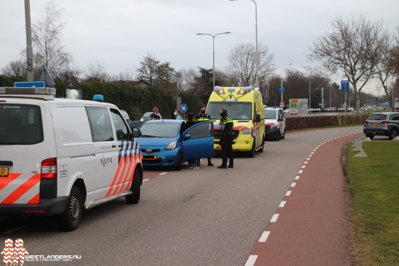 Fietser geschept door automobiliste