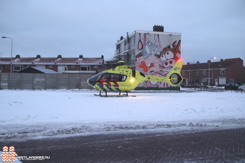 Traumahelikopter naar de Korte Kruisweg