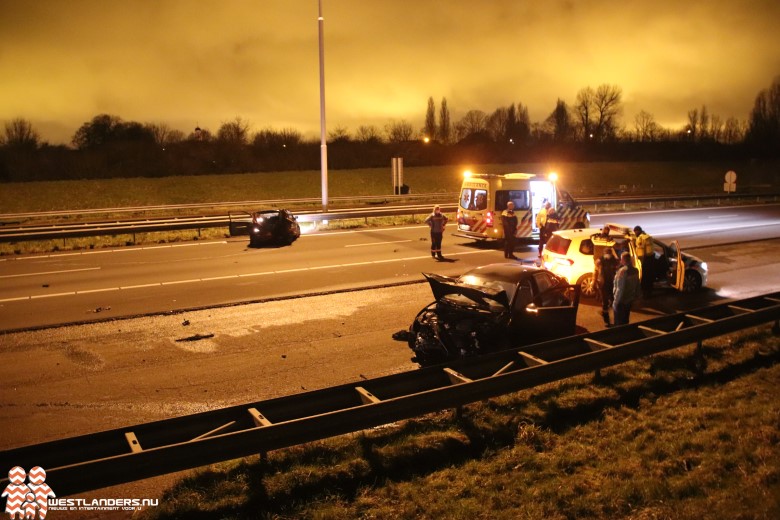 Forse aanrijding op de rijksweg A4