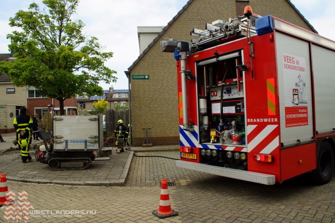 Brandweer korte tijd bezig met gaslek in Maasland