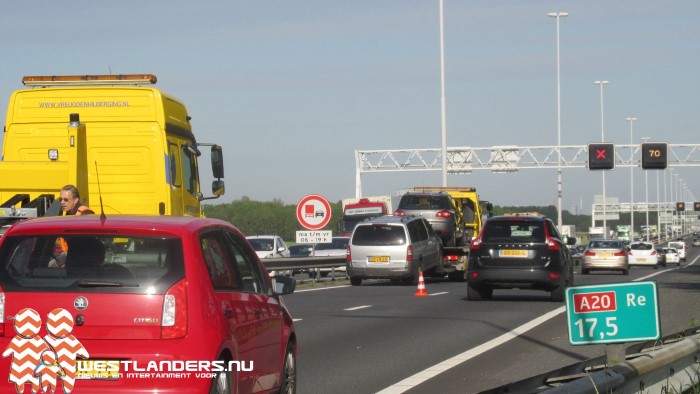 Opnieuw kettingbotsing op de A20