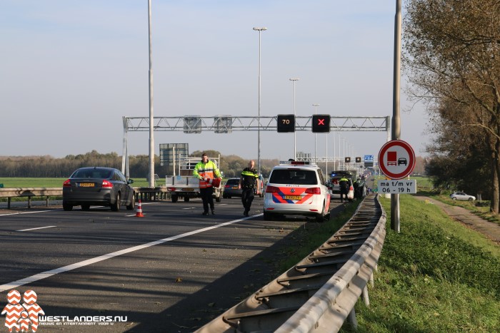 Motorrijder gewond bij ongeval op de A20