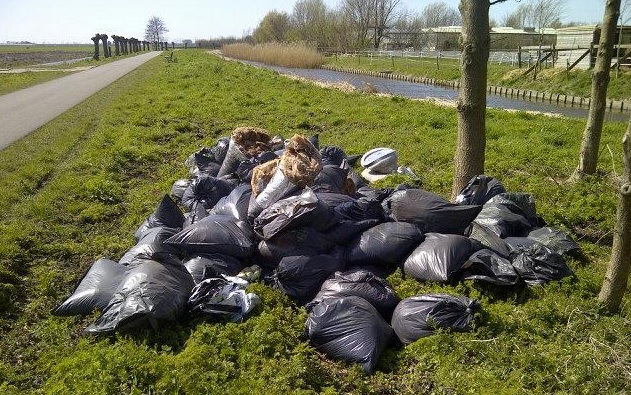 Afval van hennepkwekerij gedumpt