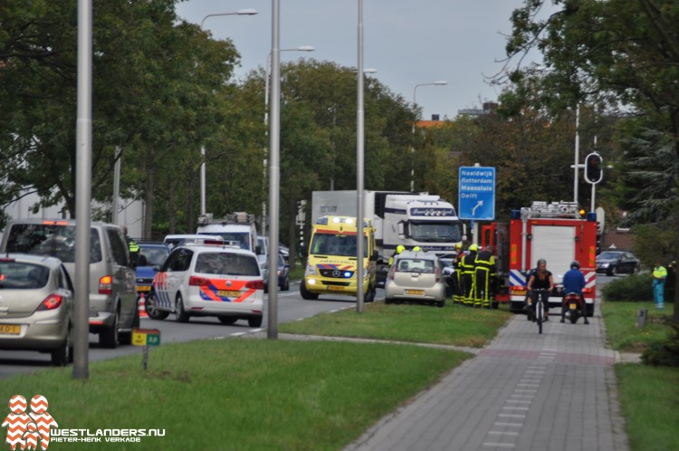 Ongeluk op de Galgeweg tijdens de spits