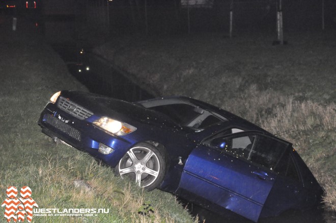 Auto vliegt uit de bocht