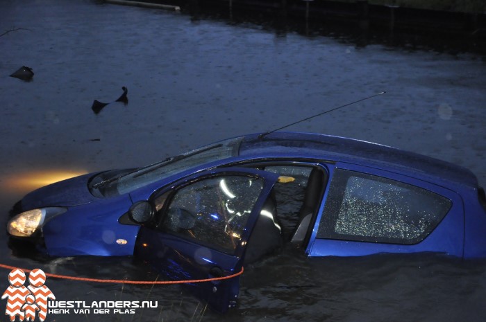 Weer een auto te water aan de Bosweg