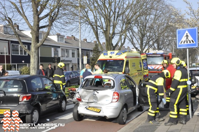 Gewonde bij kop-staart ongeluk