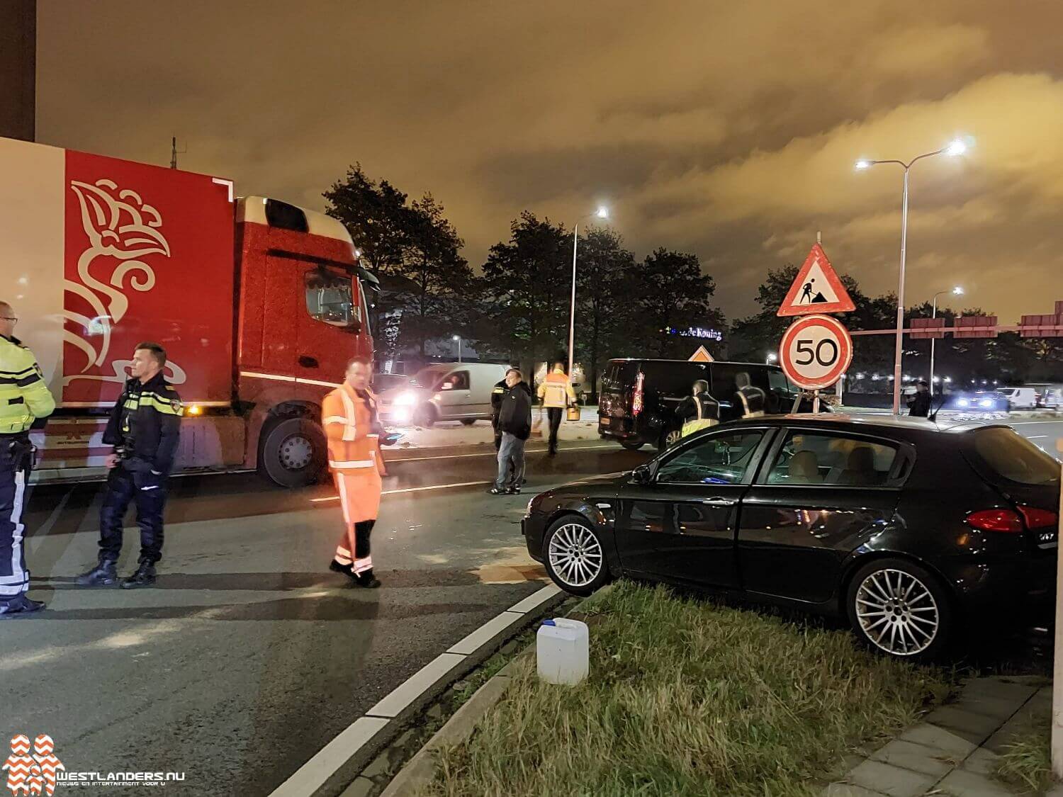 Ernstig gewonde bij ongeluk Veilingroute