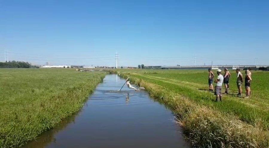 Poldertocht met polsstok