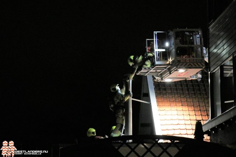 Schoorsteenbrand aan de Hoogweg