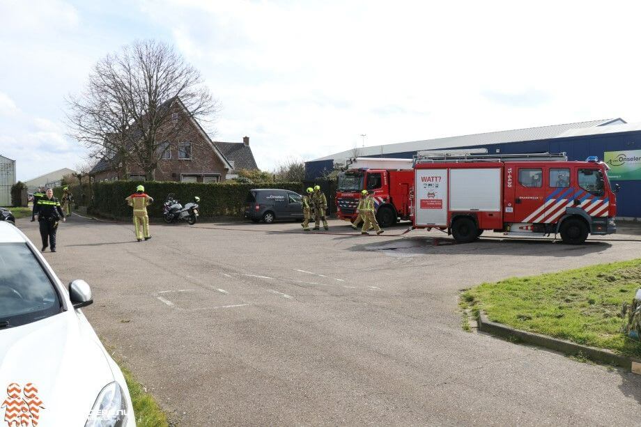 Middelbrand bij ketelhuis tuinbouwbedrijf