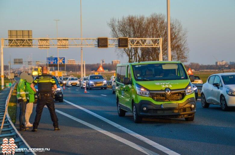 Ongeluk op de A20 bij Maasland