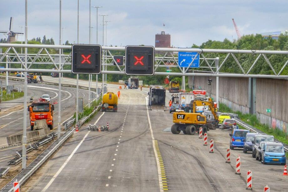 Nachtafsluitingen op de rijksweg  A20