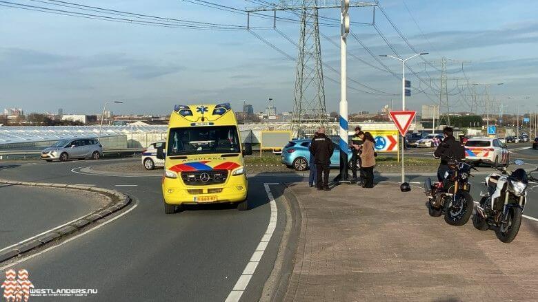 Motorrijder gewond bij ongeluk Westlandroute