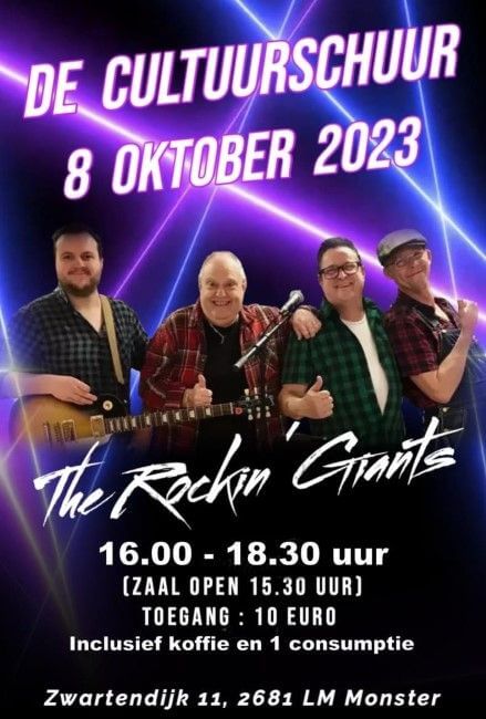 Rockin’ Giants in Cultuurschuur op 8 oktober