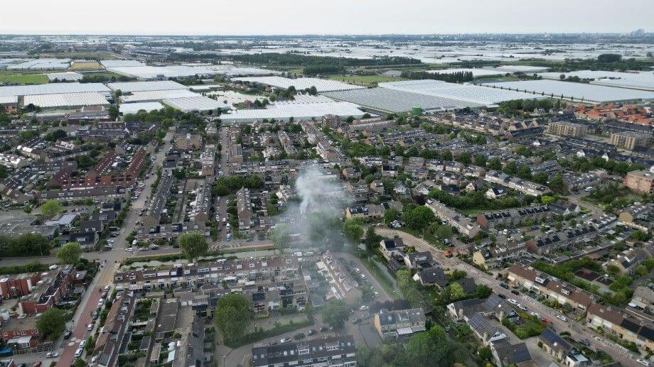 Middelbrand in garage aan de Bleijenburg