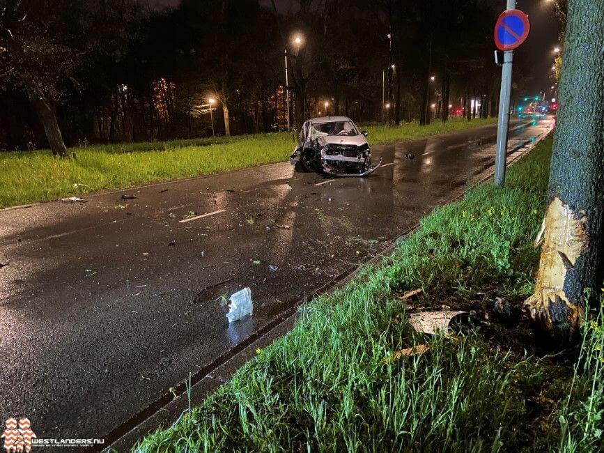 Automobilist botst tegen boom Lozerlaan