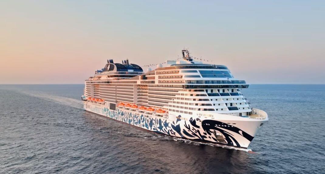 Maiden trip MSC Euribia voor Rotterdamse haven