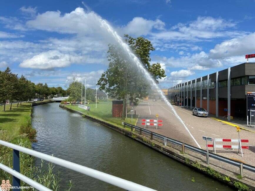 Tuin water geven onder hoge druk