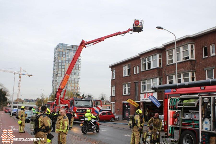 Grote brand in portiekwoning Viaductweg