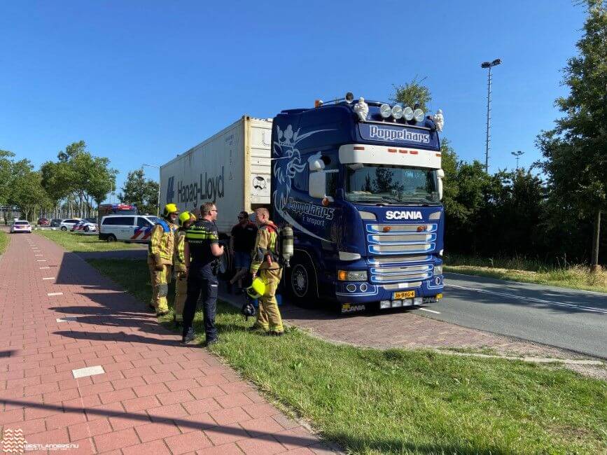 Vrachtwagenbrand aan de Galgeweg