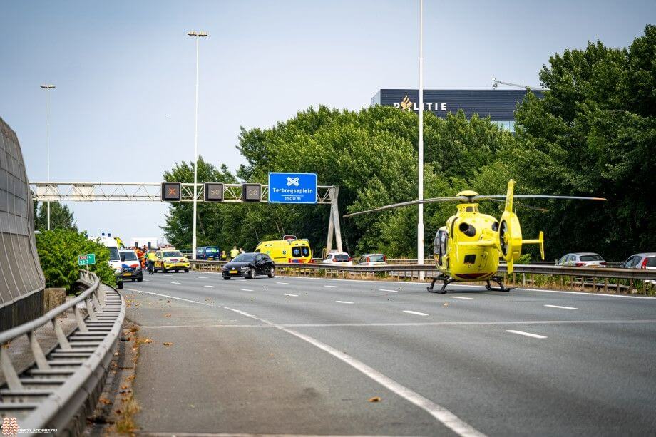 Motorrijder verongelukt op de A20