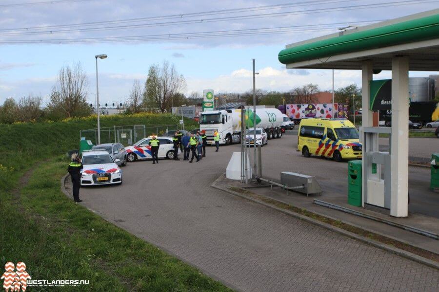 Ongeluk met tankwagen op de N211