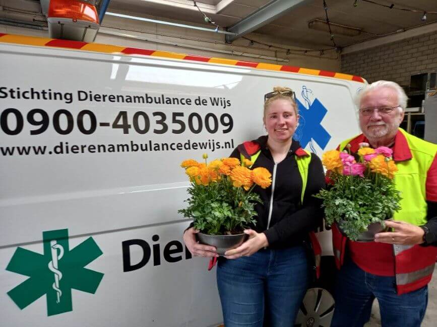 Bedankje voor vrijwilligers dierenambulance