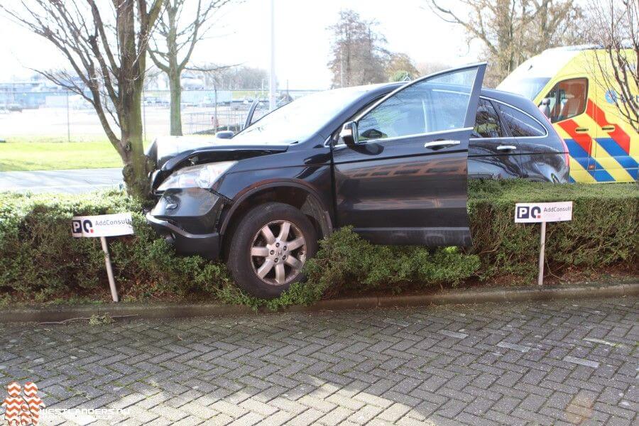 Automobilist tegen boom op de Herenlaan