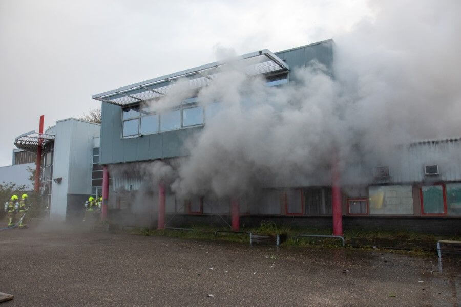 GRIP 1 brand in leegstaand pand Waterleidingstraat