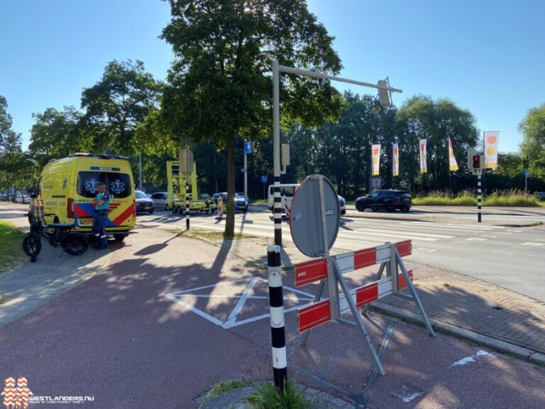 Ongeluk en wegwerkzaamheden aan de Erasmusweg