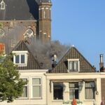 Grote brand bij eetcafe in Delft