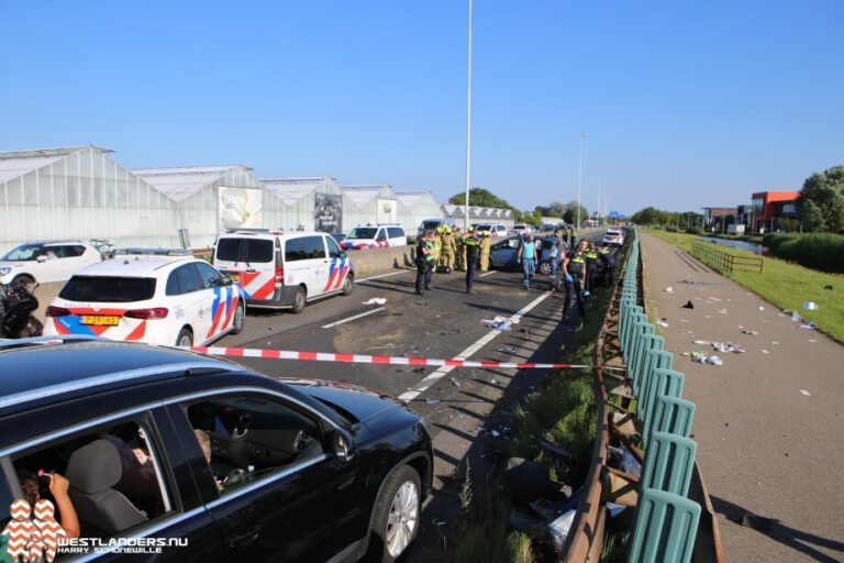 Verkeerchaos na ongeluk met gewonde op A20