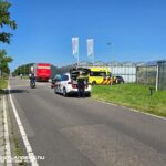 Ongeluk tussen scootmobiel en vrachtwagen