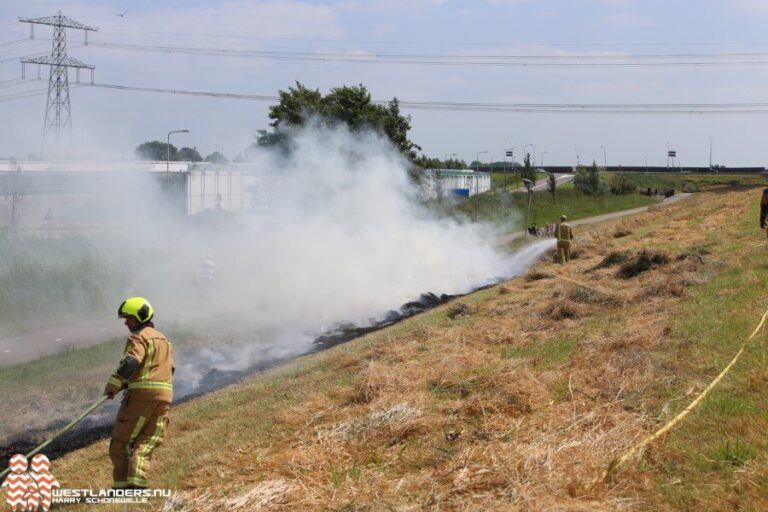 Flinke buitenbrand aan de Van Luyklaan