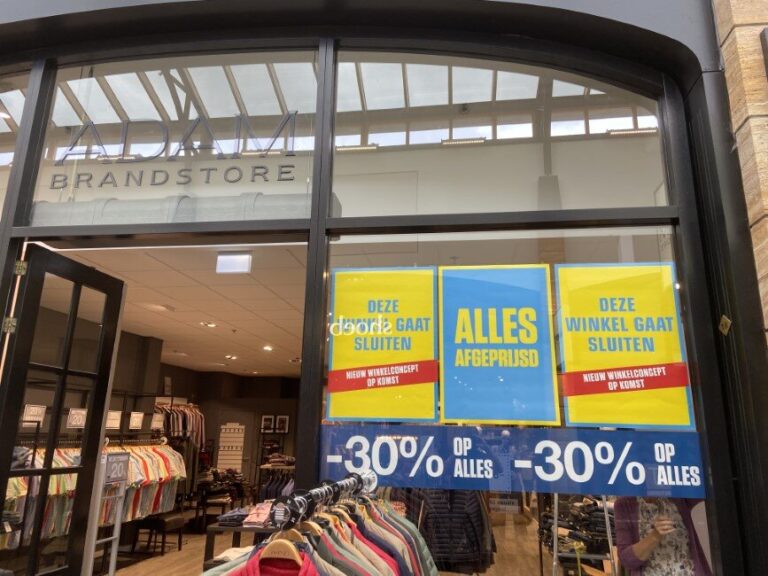 Leegverkoop bij Adam Brandstore