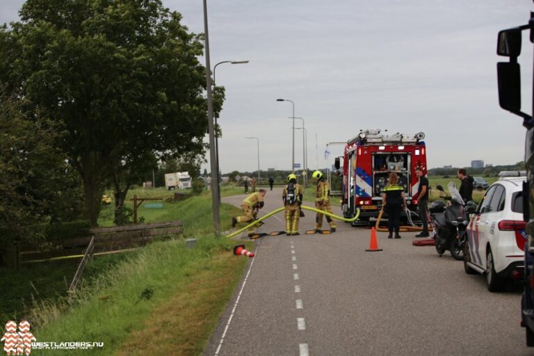 Middelbrand bij boerderij Gaagweg