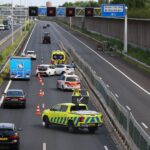 Ongeluk op A20 bij Blankenburgverbinding