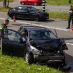 Lesauto total loss na ongeluk bij Vijfsluizen