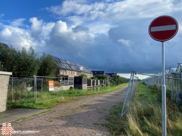 Twee palen plaatsen aan de Dirk Klinkertstraat in Maasdijk