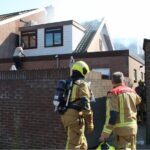 Dakbrand bij woning Kerklaan