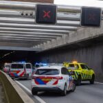 Tunnelbuis Beneluxtunnel dicht na ongeval