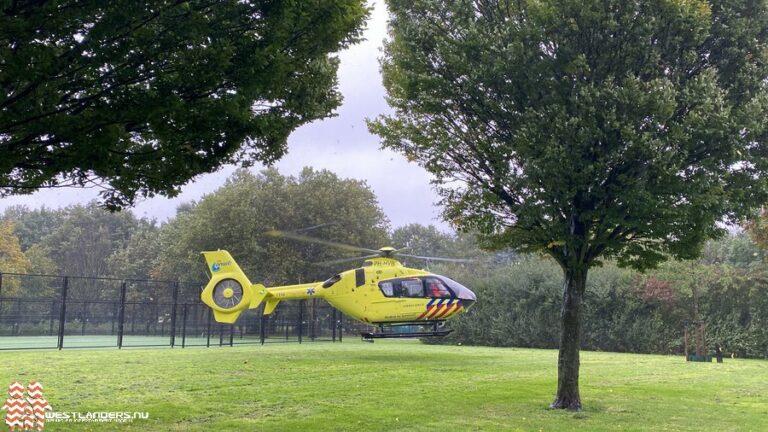 Traumahelikopter inzet voor incident Naaldwijk